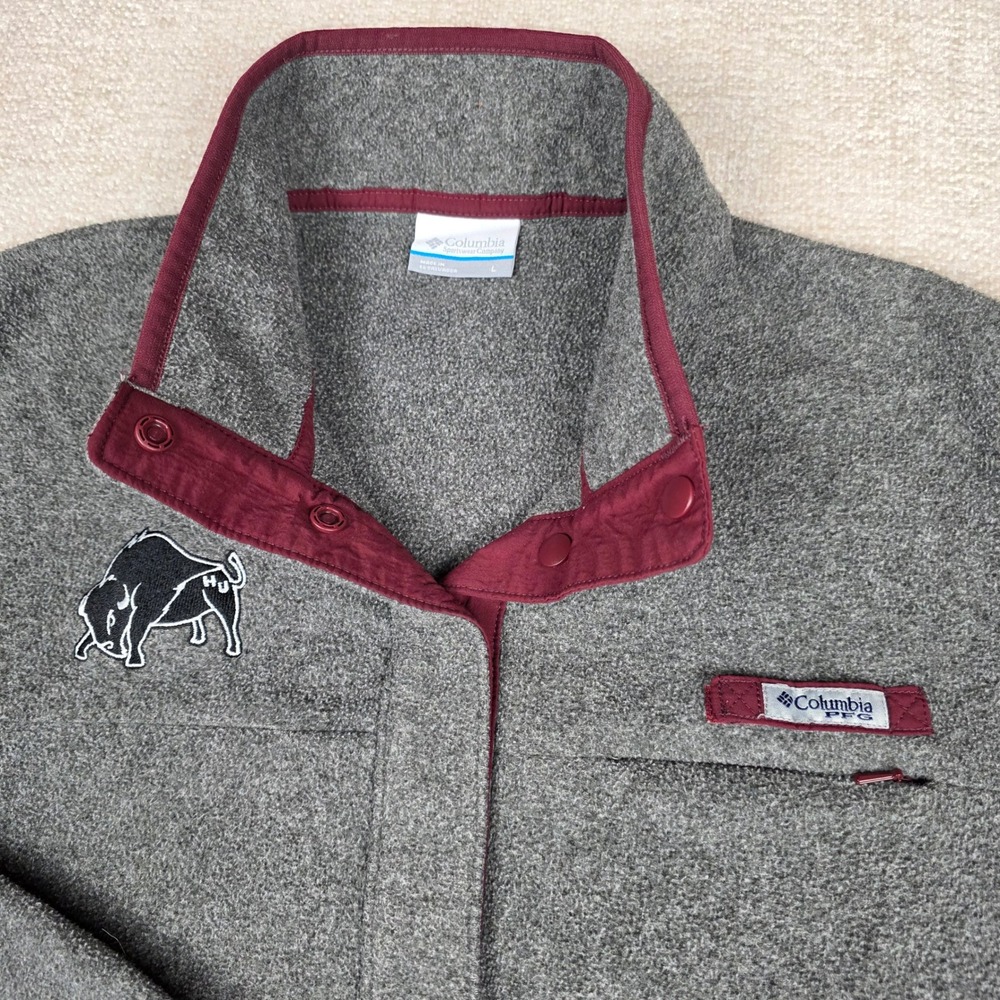 Columbia PFG Harborside Fleece Pullover Womens L Gray Howard University Bison - Picture 13 of 15